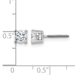Round Lab Grown Diamond 4-Prong Studs with Screw Backs - 14k White Gold / 2/3 ctw. / VS+ F+