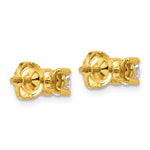 Round Lab Grown Diamond 4-Prong Studs with Screw Backs - 14k Yellow Gold / 2/3 ctw. / VS/SI+ G+ Certified
