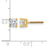 Round Lab Grown Diamond 4-Prong Studs with Screw Backs - 14k Yellow Gold / 2/3 ctw. / VS/SI+ G+ Certified