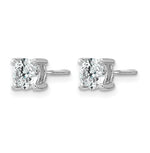 Round Lab Grown Diamond 4-Prong Studs with Screw Backs - 14k White Gold / 1 ctw. / VS/SI+ G+