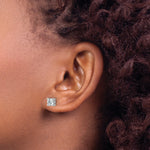 Round Lab Grown Diamond 4-Prong Studs with Screw Backs - 14k White Gold / 1 ctw. / VS/SI+ G+ Certified