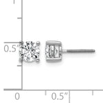 Round Lab Grown Diamond 4-Prong Studs with Screw Backs - 14k White Gold / 1 ctw. / VS/SI+ G+ Certified