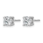 Round Lab Grown Diamond 4-Prong Studs with Screw Backs - 14k White Gold / 1-1/2 ctw. / VS/SI+ G+ Certified