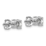 Round Lab Grown Diamond 4-Prong Studs with Screw Backs - 14k White Gold / 1 ctw. / VS+ F+