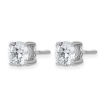 Round Lab Grown Diamond 4-Prong Studs with Screw Backs - 14k White Gold / 2 ctw. / VS+ F+