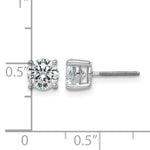 Round Lab Grown Diamond 4-Prong Studs with Screw Backs - 14k White Gold / 2 ctw. / VS+ F+