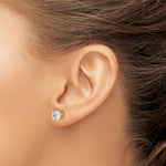 Round Lab Grown Diamond 4-Prong Studs with Screw Backs - 14k Yellow Gold / 2 ctw. / VS+ F+