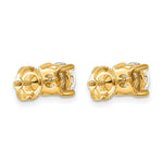 Round Lab Grown Diamond 4-Prong Studs with Screw Backs - 14k Yellow Gold / 2 ctw. / VS+ F+