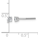 Lab Grown Diamond Gold 4-Prong Lightweight Solitaire Earrings with Screw Backs - 14k White Gold / 1/4 ctw. / VS+ F+
