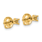 Lab Grown Diamond Gold 4-Prong Lightweight Solitaire Earrings with Screw Backs - 14k Yellow Gold / 1/4 ctw. / VS+ F+
