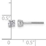 Lab Grown Diamond Gold 4-Prong Lightweight Solitaire Earrings with Screw Backs - 14k White Gold / 1/3 ctw. / VS+ F+