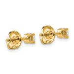 Lab Grown Diamond Gold 4-Prong Lightweight Solitaire Earrings with Screw Backs - 14k Yellow Gold / 1/3 ctw. / VS+ F+