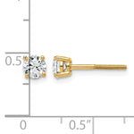 Lab Grown Diamond Gold 4-Prong Lightweight Solitaire Earrings with Screw Backs - 14k Yellow Gold / 2/3 ctw. / VS+ F+
