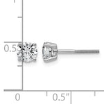 Lab Grown Diamond Gold 4-Prong Lightweight Solitaire Earrings with Screw Backs - 14k White Gold / 1 ctw. / VS+ F+