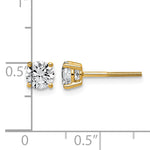 Lab Grown Diamond Gold 4-Prong Lightweight Solitaire Earrings with Screw Backs - 14k Yellow Gold / 1 ctw. / VS+ F+