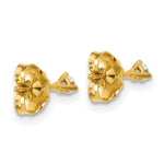 Lab Grown Diamond Gold 3-Prong Solitaire Earrings - 18k Yellow Gold / 1/10 ctw. / VS+ F+