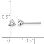 Lab Grown Diamond Gold 3-Prong Solitaire Earrings - 18k White Gold / 1/4 ctw. / VS+ F+