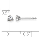 Lab Grown Diamond Gold 3-Prong Solitaire Earrings - 14k White Gold / 1/4 ctw. / VS+ F+
