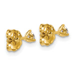 Lab Grown Diamond Gold 3-Prong Solitaire Earrings - 14k Yellow Gold / 1/4 ctw. / VS+ F+