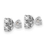 Lab Grown Diamond Gold 3-Prong Solitaire Earrings - 14k White Gold / 1/3 ctw. / VS+ F+