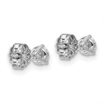 Lab Grown Diamond Gold 3-Prong Solitaire Earrings - 18k White Gold / 1/2 ctw. / VS+ F+