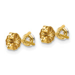 Lab Grown Diamond Gold 3-Prong Solitaire Earrings - 18k Yellow Gold / 1/2 ctw. / VS+ F+