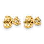 Lab Grown Diamond Gold 3-Prong Solitaire Earrings - 14k Yellow Gold / 1/2 ctw. / VS+ F+