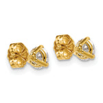 Lab Grown Diamond Gold 3-Prong Solitaire Earrings - 14k Yellow Gold / 2/3 ctw. / VS+ F+