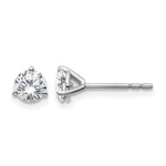 Lab Grown Diamond Gold 3-Prong Solitaire Earrings - 18k White Gold / 2/3 ctw. / VS+ F+