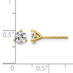 Lab Grown Diamond Gold 3-Prong Solitaire Earrings - 18k Yellow Gold / 2/3 ctw. / VS+ F+