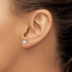 Lab Grown Diamond Gold 3-Prong Solitaire Earrings - 14k White Gold / 2/3 ctw. / VS+ F+