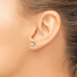 Lab Grown Diamond Gold 3-Prong Solitaire Earrings - 14k Yellow Gold / 2/3 ctw. / VS/SI+ G+