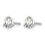 Round Lab Grown Diamond 3-Prong Studs - 14k White Gold / 4/5 ctw. / VS+ F+