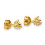 Round Lab Grown Diamond 3-Prong Studs - 14k Yellow Gold / 4/5 ctw. / VS/SI+ G+