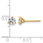 Round Lab Grown Diamond 3-Prong Studs - 14k Yellow Gold / 4/5 ctw. / VS/SI+ G+