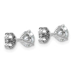 Lab Grown Diamond Gold 3-Prong Solitaire Earrings - 18k White Gold / 1 ctw. / VS+ F+