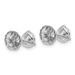 Lab Grown Diamond Gold 3-Prong Solitaire Earrings - 18k White Gold / 1-1/2 ctw. / VS+ F+
