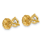 Lab Grown Diamond Gold 3-Prong Solitaire Earrings - 18k Yellow Gold / 1-5/8 ctw. / VS+ F+