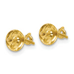 Lab Grown Diamond Gold 3-Prong Solitaire Earrings with Screw Backs - 14k Yellow Gold / 1/5 ctw. / VS+ F+