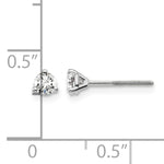 Lab Grown Diamond Gold 3-Prong Solitaire Earrings with Screw Backs - 18k White Gold / 1/4 ctw. / VS+ F+
