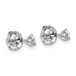 Lab Grown Diamond Gold 3-Prong Solitaire Earrings with Screw Backs - 18k White Gold / 1/3 ctw. / VS+ F+