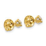 Lab Grown Diamond Gold 3-Prong Solitaire Earrings with Screw Backs - 18k Yellow Gold / 1/2 ctw. / VS+ F+