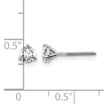 Lab Grown Diamond Gold 3-Prong Solitaire Earrings with Screw Backs - 14k White Gold / 1/2 ctw. / VS+ F+
