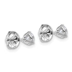 Lab Grown Diamond Gold 3-Prong Solitaire Earrings with Screw Backs - 14k White Gold / 2/3 ctw. / VS/SI+ G+