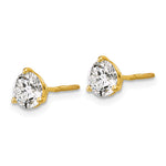 Lab Grown Diamond Gold 3-Prong Solitaire Earrings with Screw Backs - 18k Yellow Gold / 1-1/2 ctw. / VS+ F+