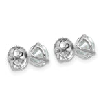 Lab Grown Diamond Gold 3-Prong Solitaire Earrings with Screw Backs - 14k White Gold / 1-5/8 ctw. / VS+ F+