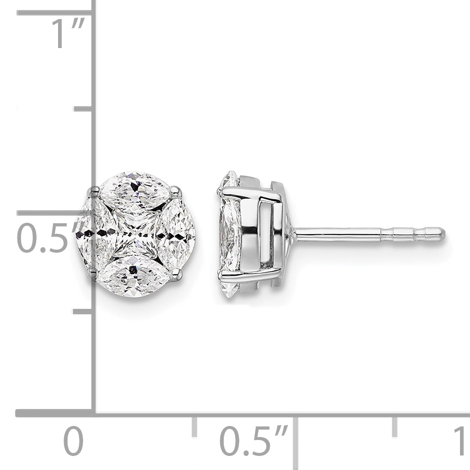 Gold Lab Grown Diamond Earrings - 1 ctw.