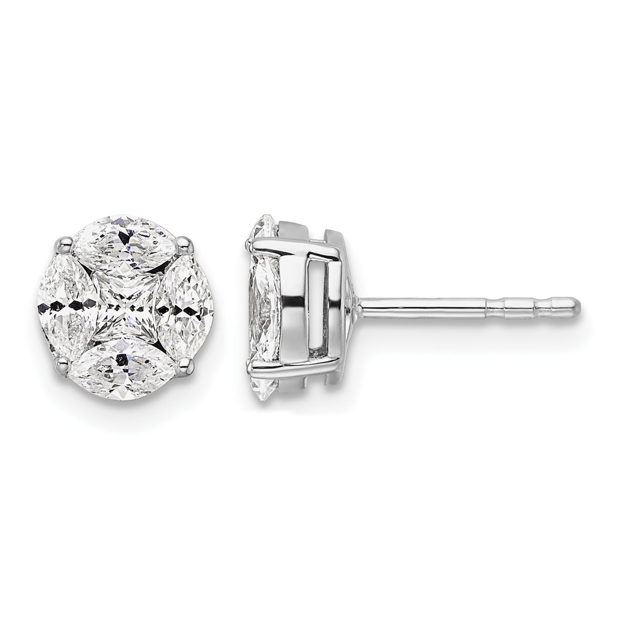 Gold Lab Grown Diamond Earrings - 1 ctw.