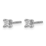 Princess Lab Grown Diamond Studs - 14k White Gold / 1/4 ctw. / VS+ F+