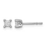 Lab Grown Diamond Princess Solitaire Earrings - 14k White Gold / 1/4 ctw. / VS/SI+ G+